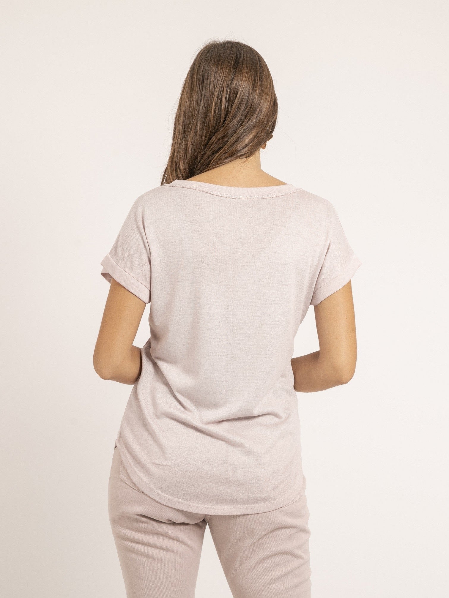 T-shirt col V bimatière FAZZY