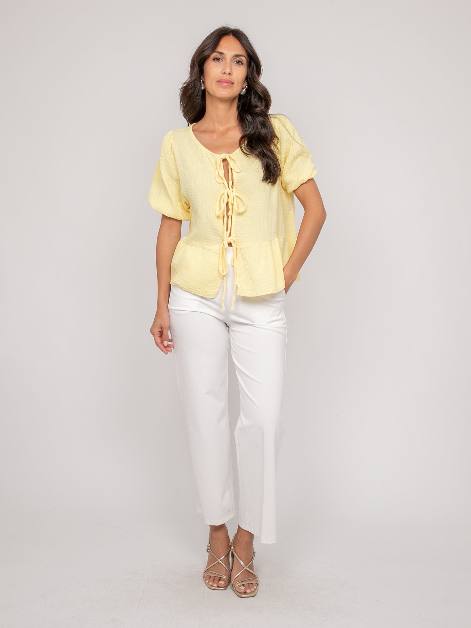 Blouse nouée gaze de conton OLERVIE