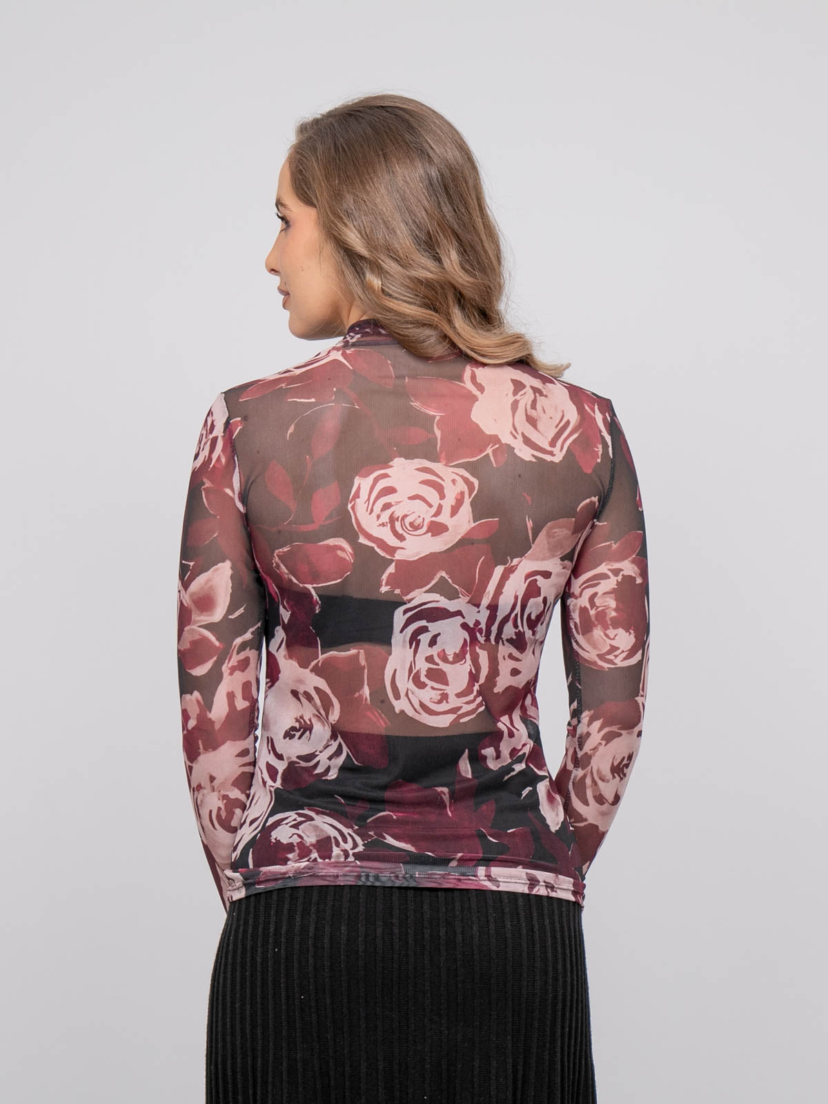 Top mesh imprimé floral FIKABO