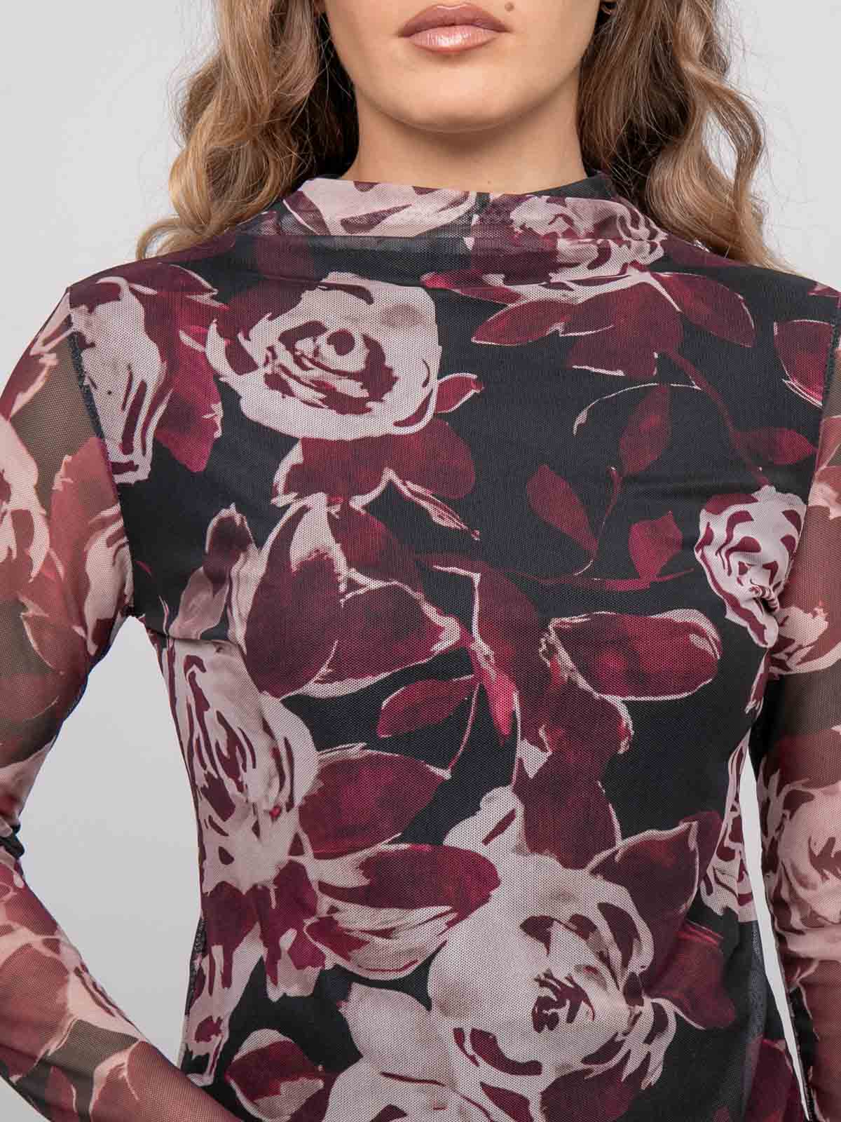 Top mesh imprimé floral FIKABO