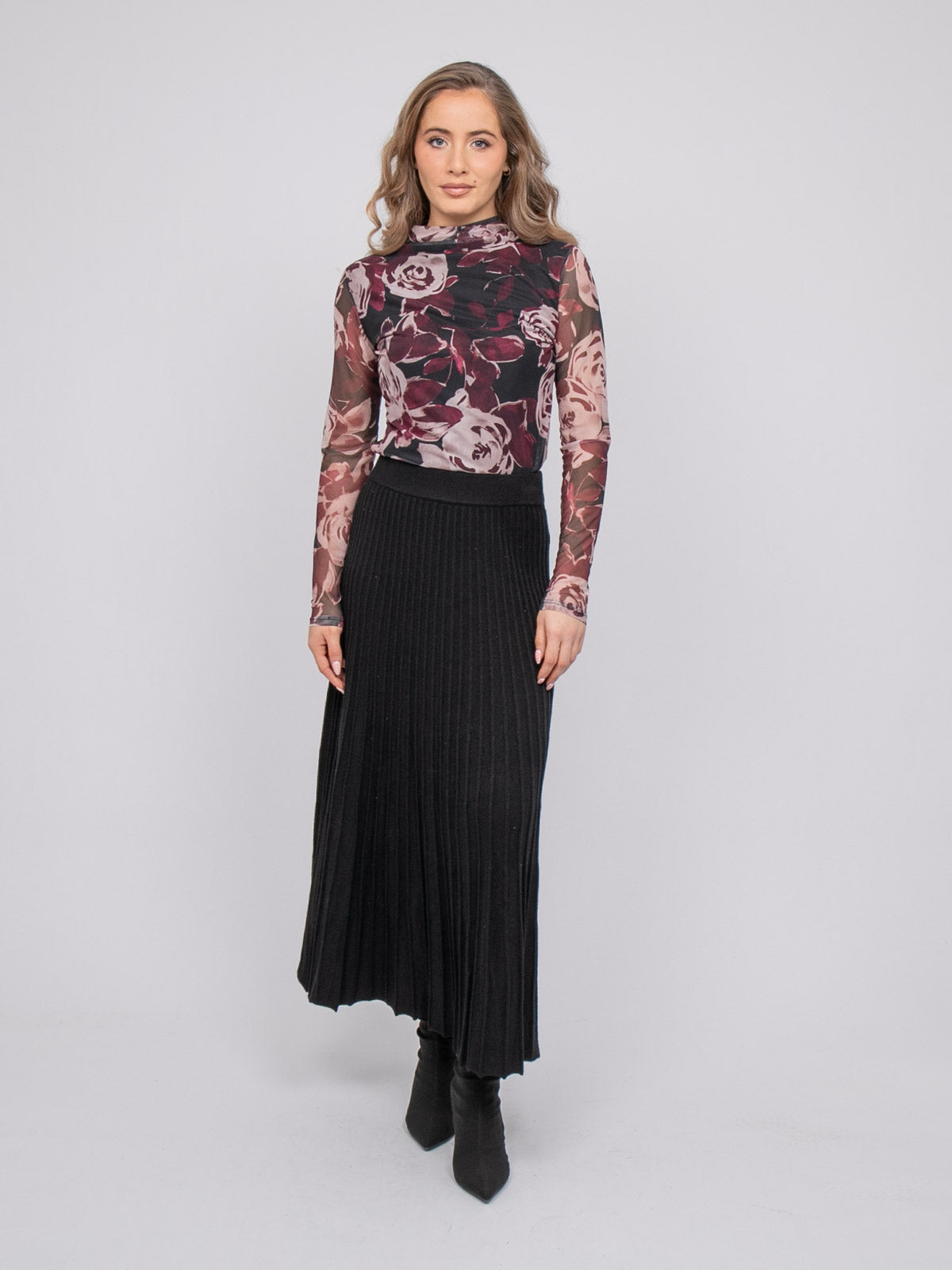 Top mesh imprimé floral FIKABO