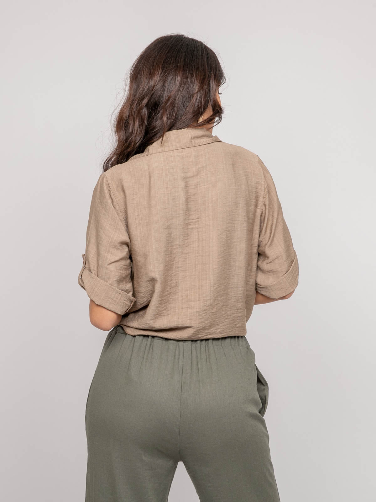 Chemise manches courtes nouée OVELIE