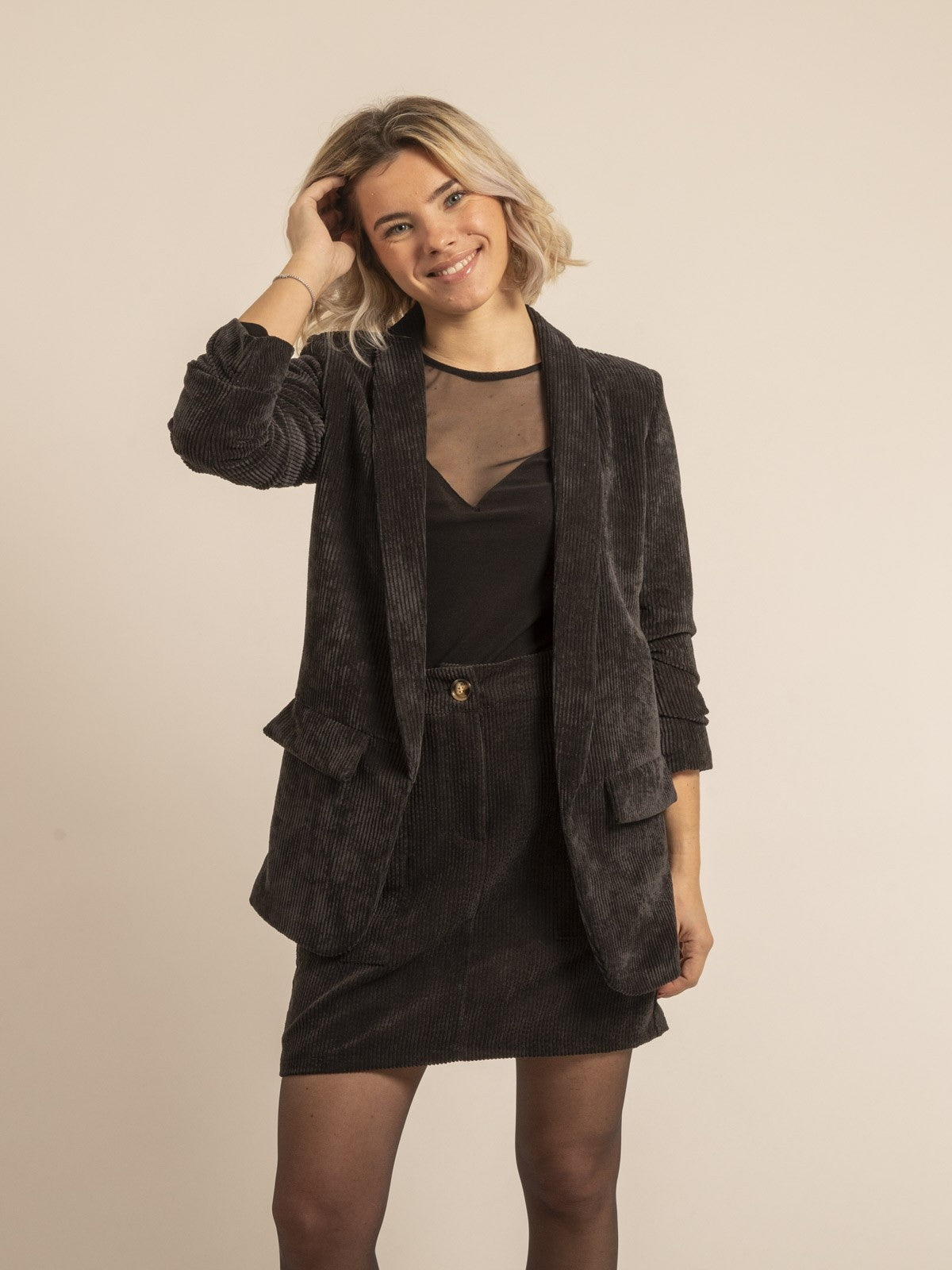 Blazer velours manches froncées UDEXIE