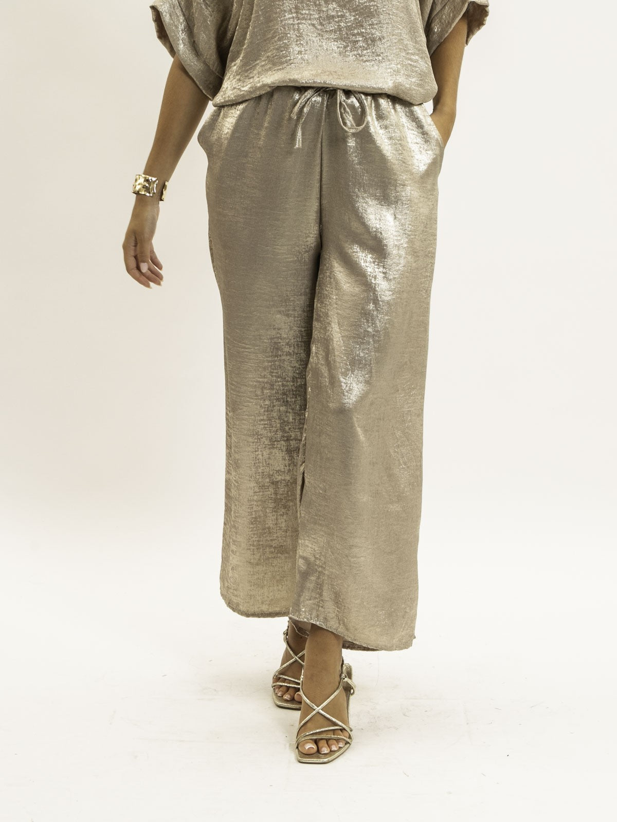 Pantalon fluide métallisé EDWINA