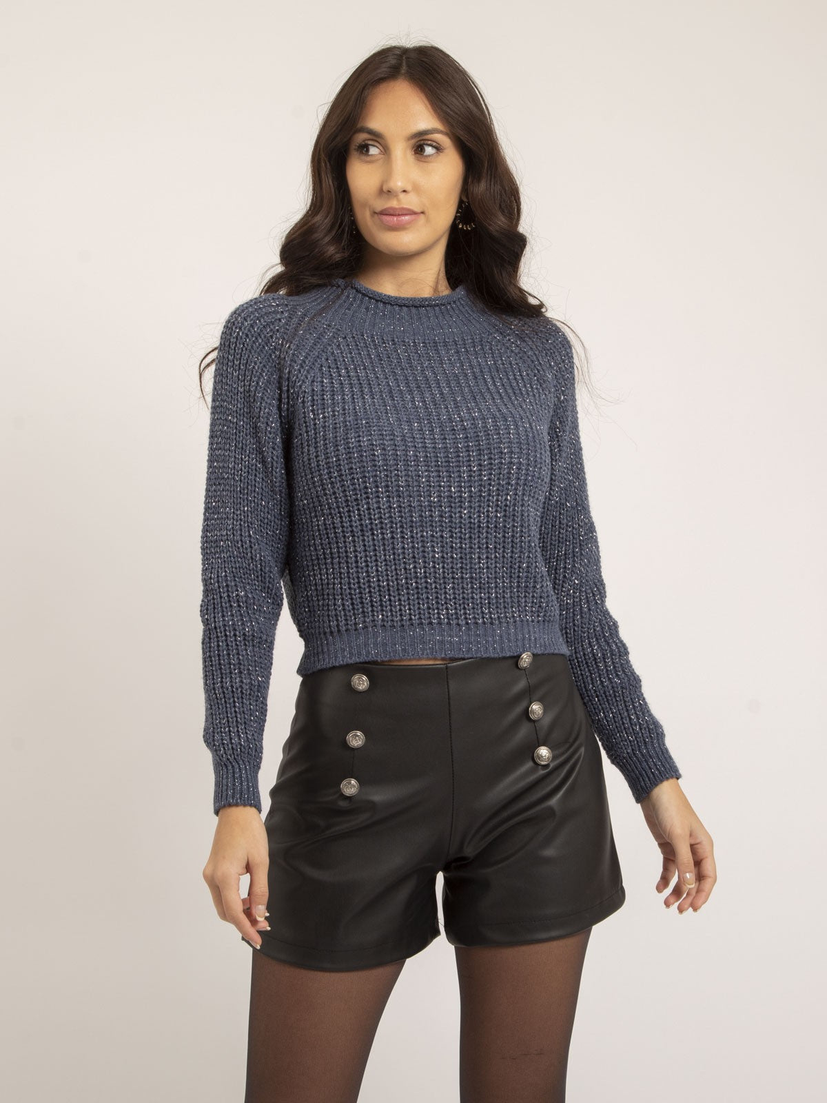 Pull col montant lurex KAMPALA