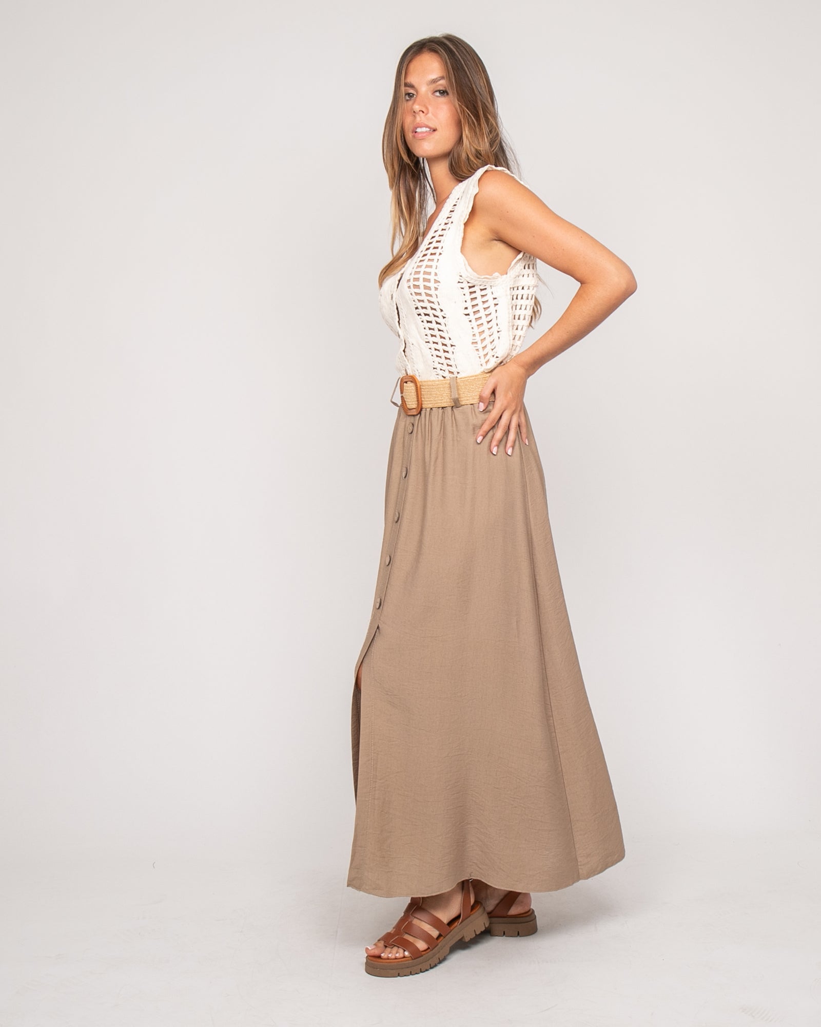 Gilet crochet sans manches KLARINE