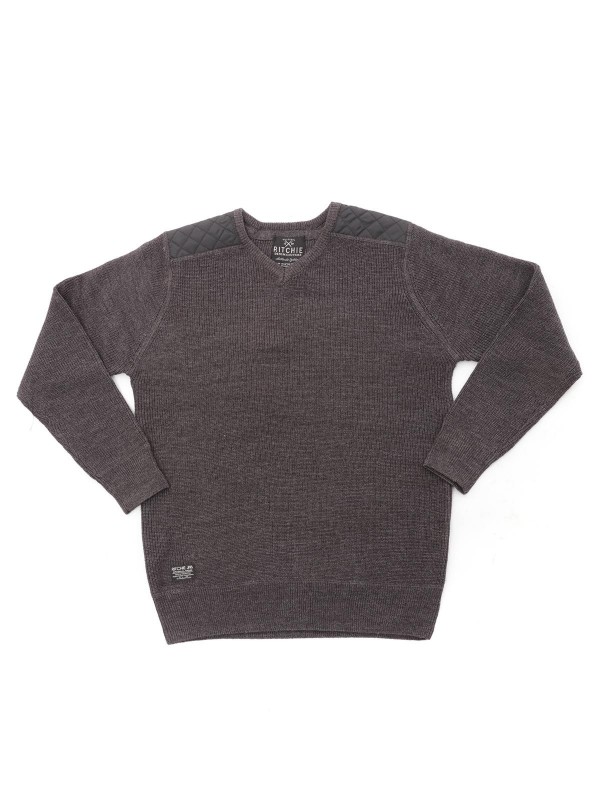 Pull col V LEXIC-J - Gris