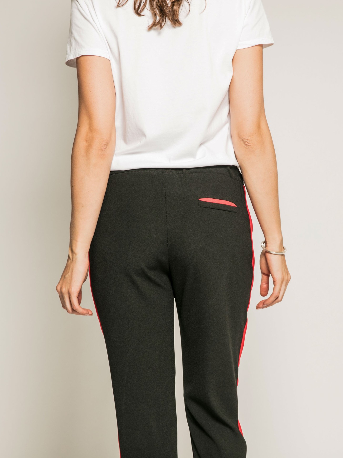 Pantalon cigarette slim bandes côtés EDMEE