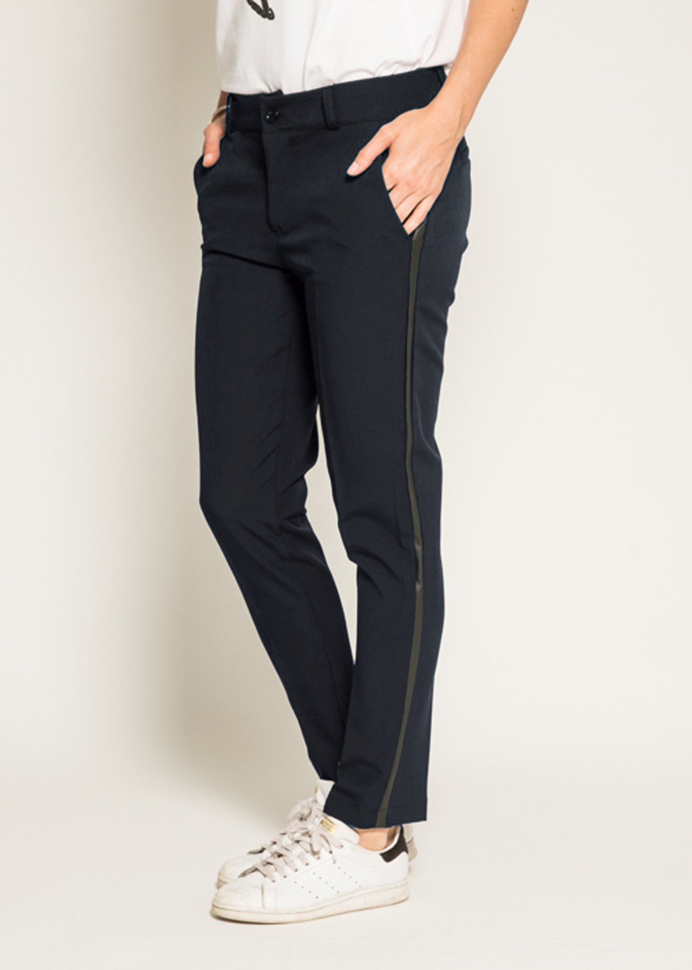 Pantalon cigarette avec bandes ELEONOR