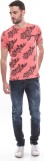 T-shirt col rond manches courtes pur coton motif fleuri KJ MANOU