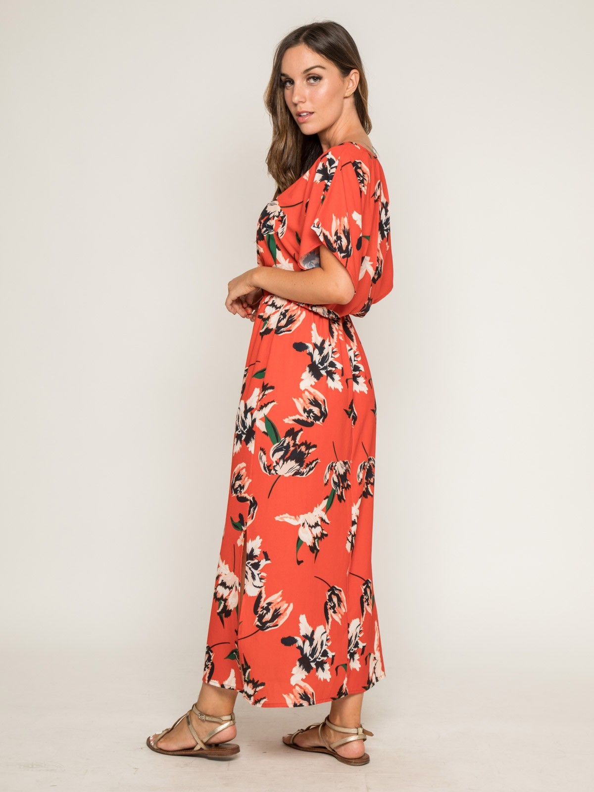 Robe longue imprimée ICHINO