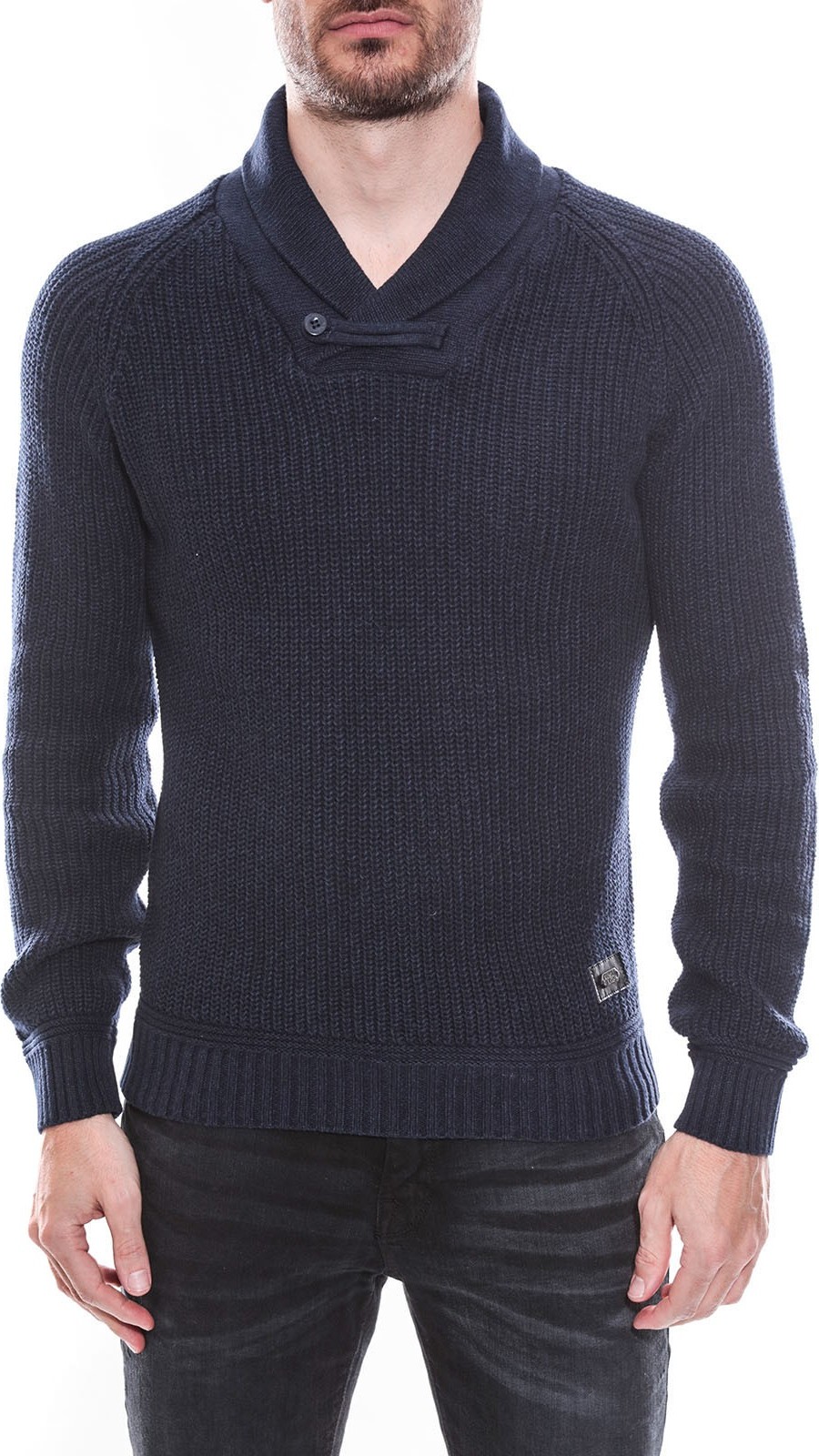 Pull col châle en maille KJ LIMASSO