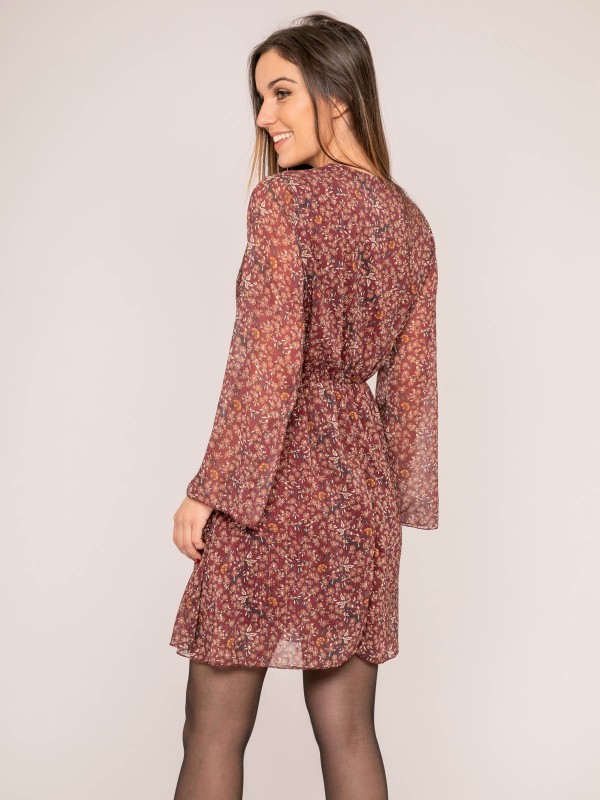 Robe courte ITEMIS - Bordeaux