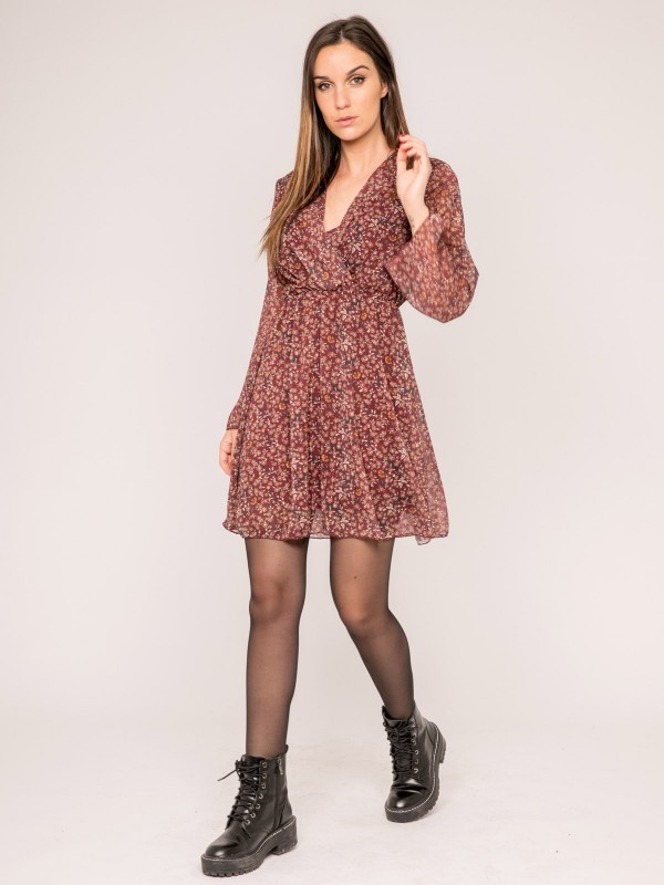 Robe courte ITEMIS - Bordeaux