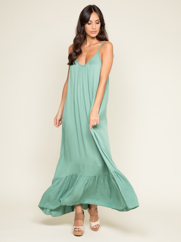 Robe longue ISTYLE - Vert