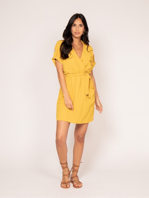 Robe courte IJOLY - Jaune...