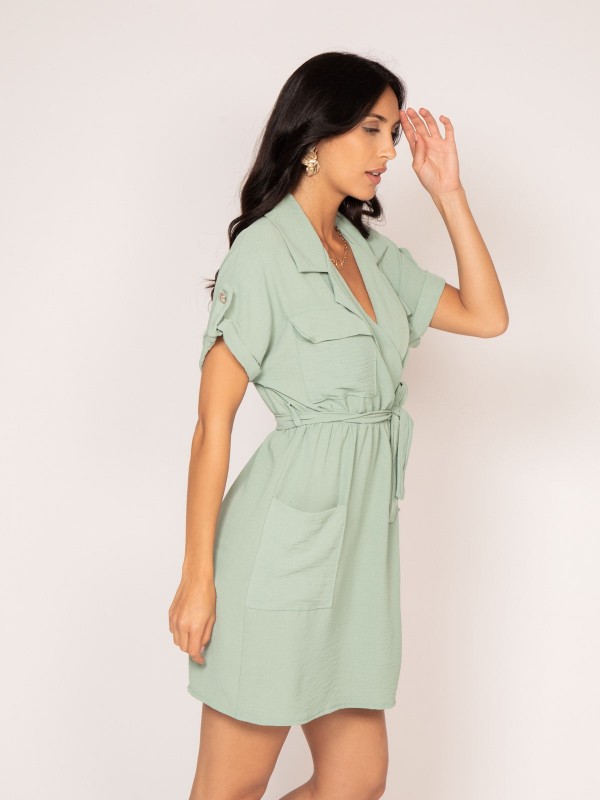 Robe courte IJOLY - Vert d'eau