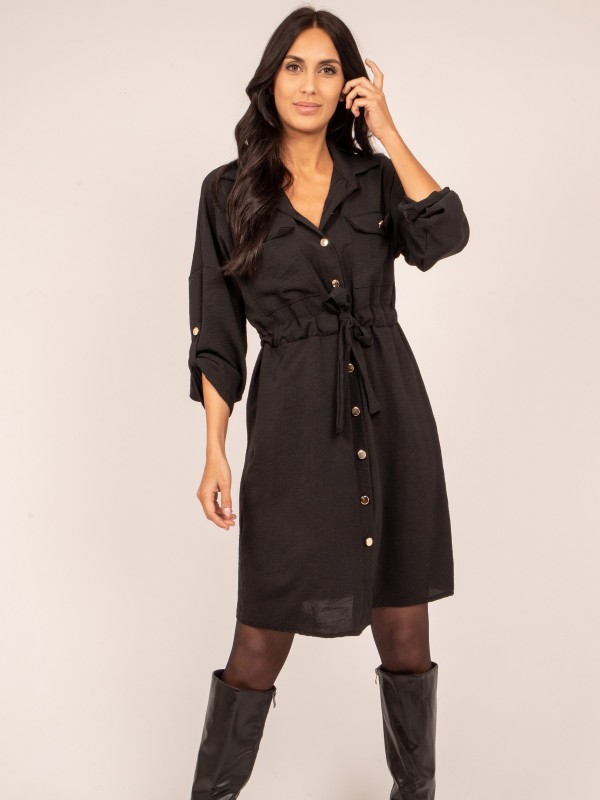 Robe saharienne IDITE - Noir