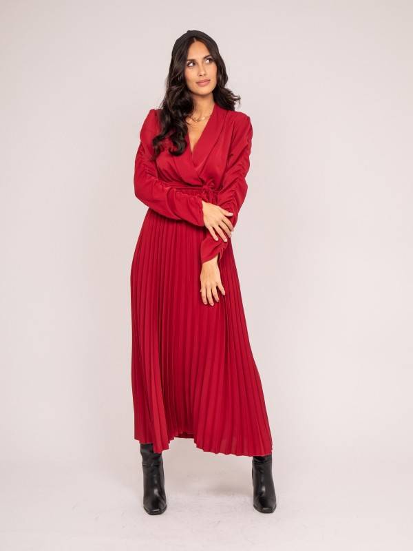 Robe longue plissée ILEM -...