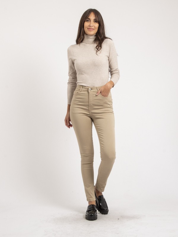 Pantalon slim EDITH - Ecru