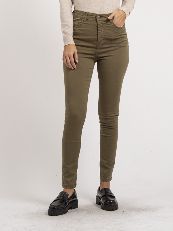 Pantalon slim EDITH - Kaki