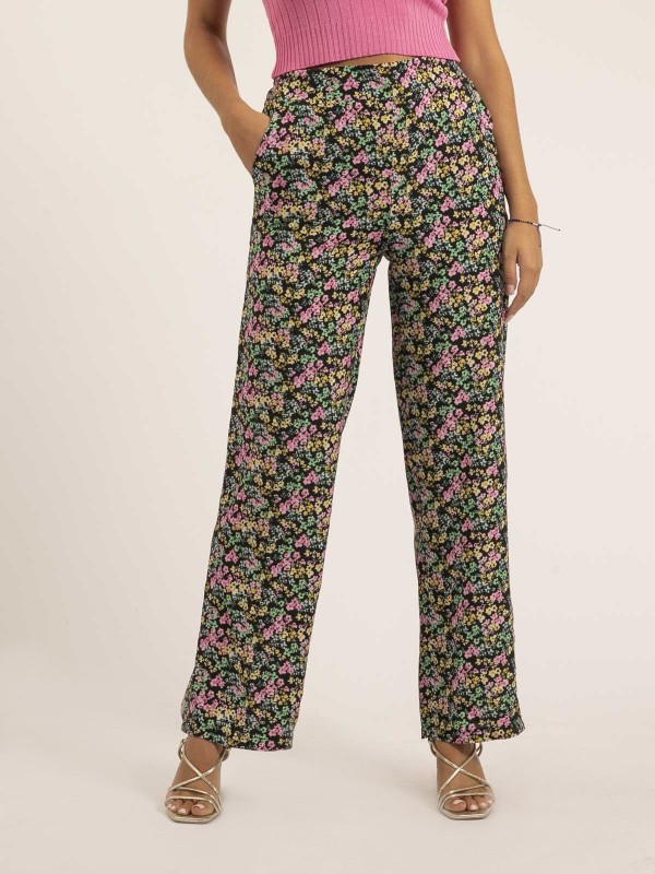 Pantalon motifs ELFREA - Noir