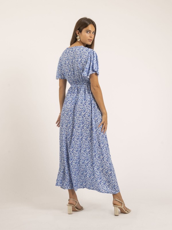 Robe longue motifs IFAM - Bleu