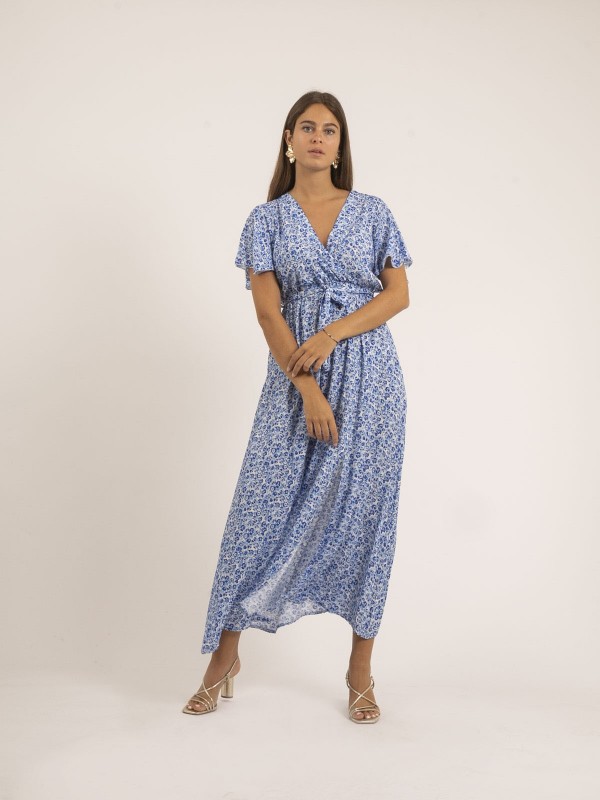 Robe longue motifs IFAM - Bleu