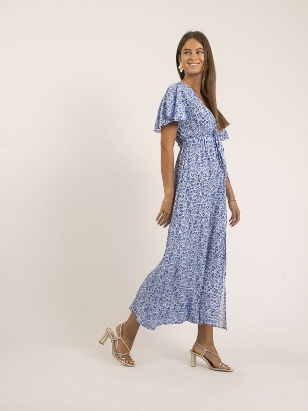 Robe longue motifs IFAM - Bleu