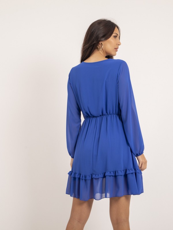 Robe courte IOLANDE - Bleu...