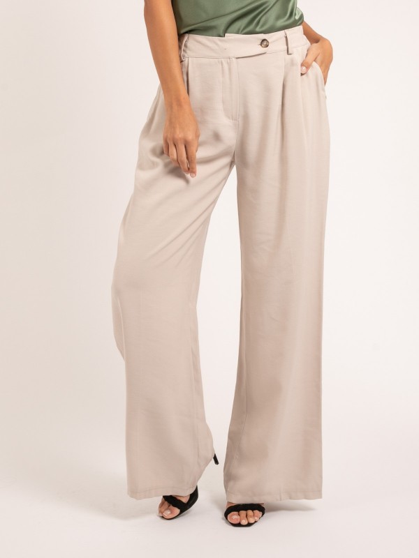 Pantalon large ELIRESS - Beige