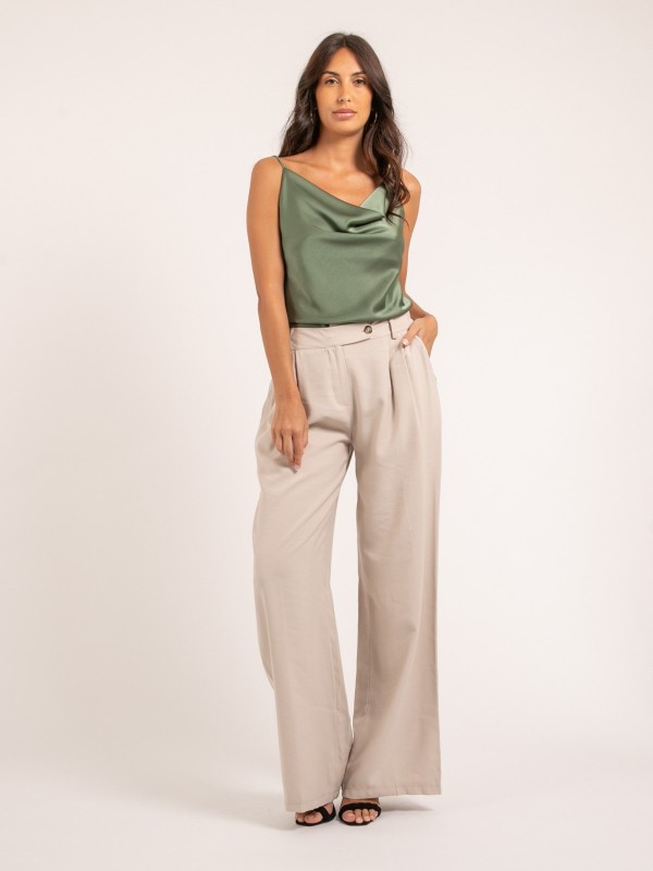 Pantalon large ELIRESS - Beige