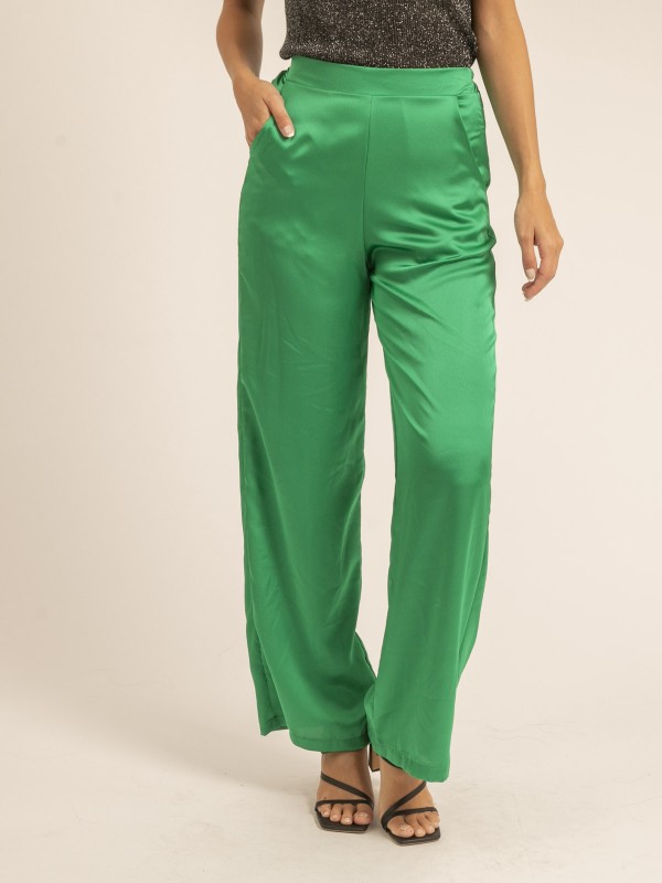 Pantalon fluide EDUARDA - Vert