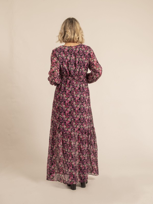 Robe longue à motifs...