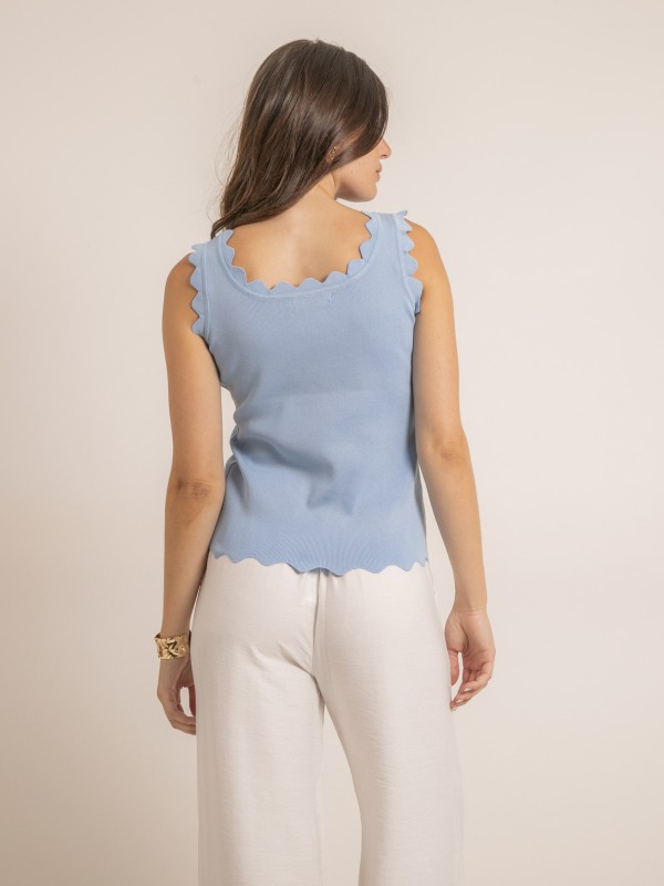 Top sans manches FATEL - Bleu