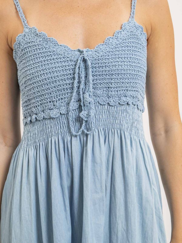 Robe courte crochet et...