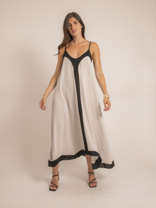 Robe longue bicolore IMONA...