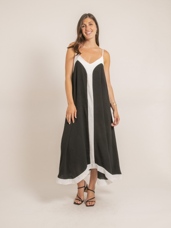 Robe longue bicolore IMONA...