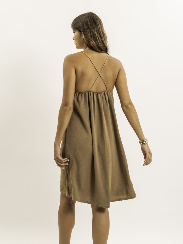 Robe courte IZOLDA - Beige