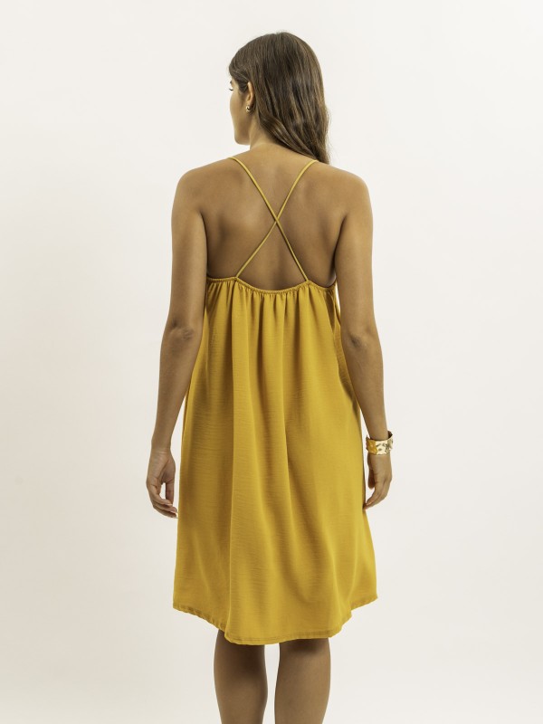 Robe courte IZOLDA - Jaune