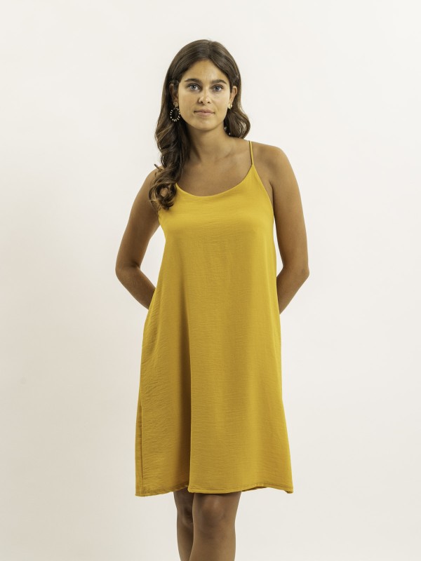 Robe courte IZOLDA - Jaune