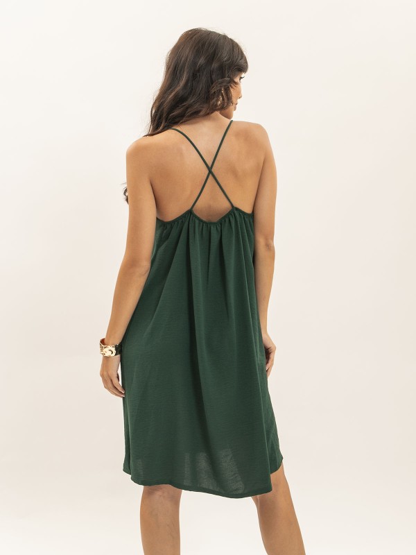 Robe courte IZOLDA - Vert...