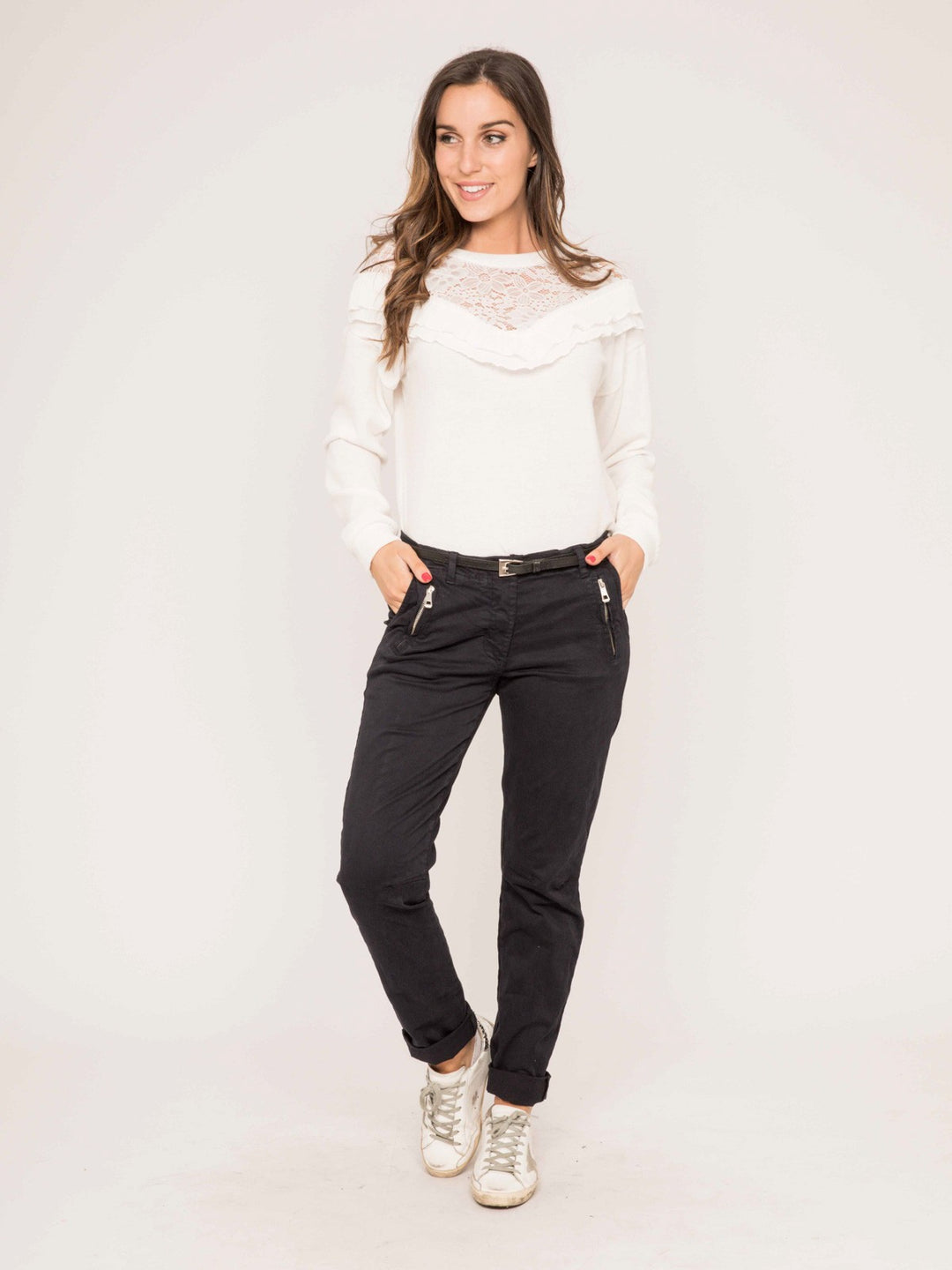 Pantalon chino slim ELLEN
