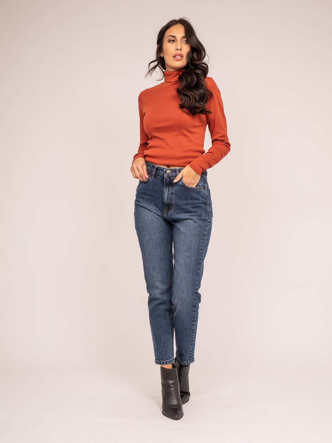 Sous pull col roulé pur coton peigné FUSEE