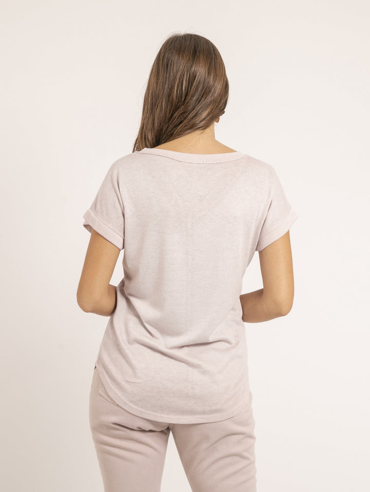 T-shirt col V bimatière FAZZY