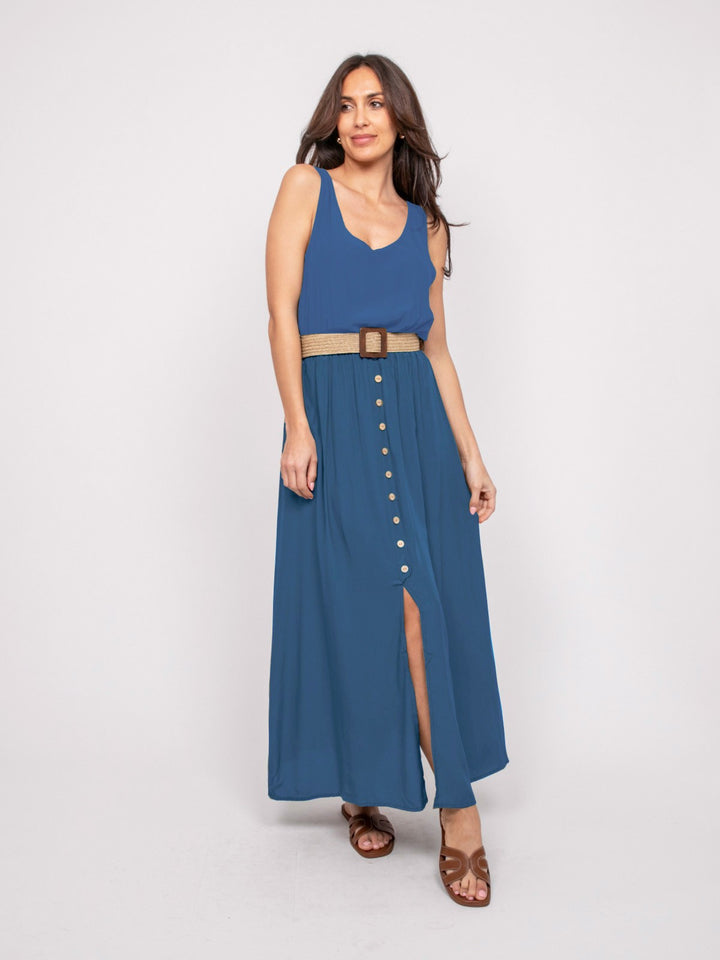Robe longue avec ceinture ILANEL