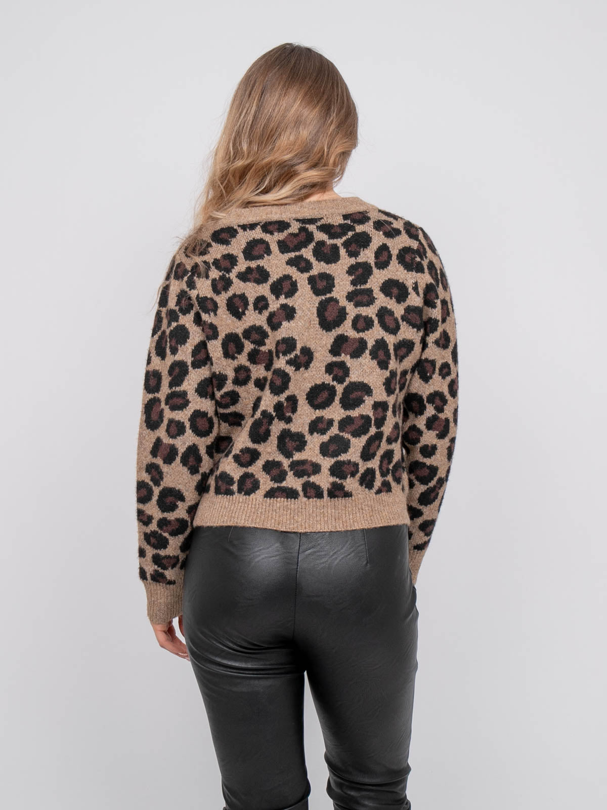 Pull laine motifs léopard KIVORIA