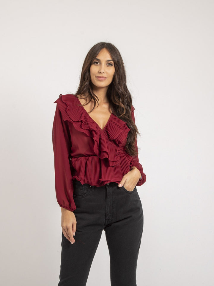 Blouse avec volants OPULA