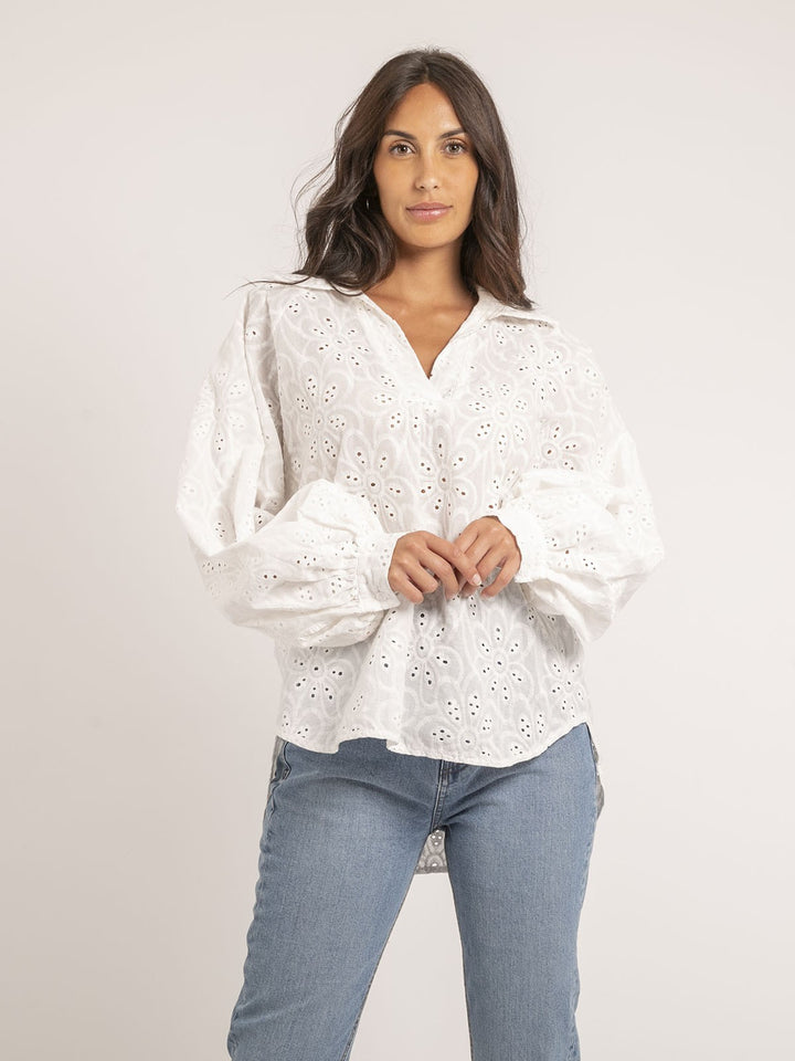 Blouse broderies anglaises FLOSSIE