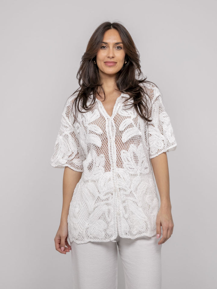 Chemise en crochet manches courtes OGANE